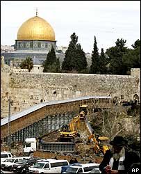 Building work near Dome of the Rock